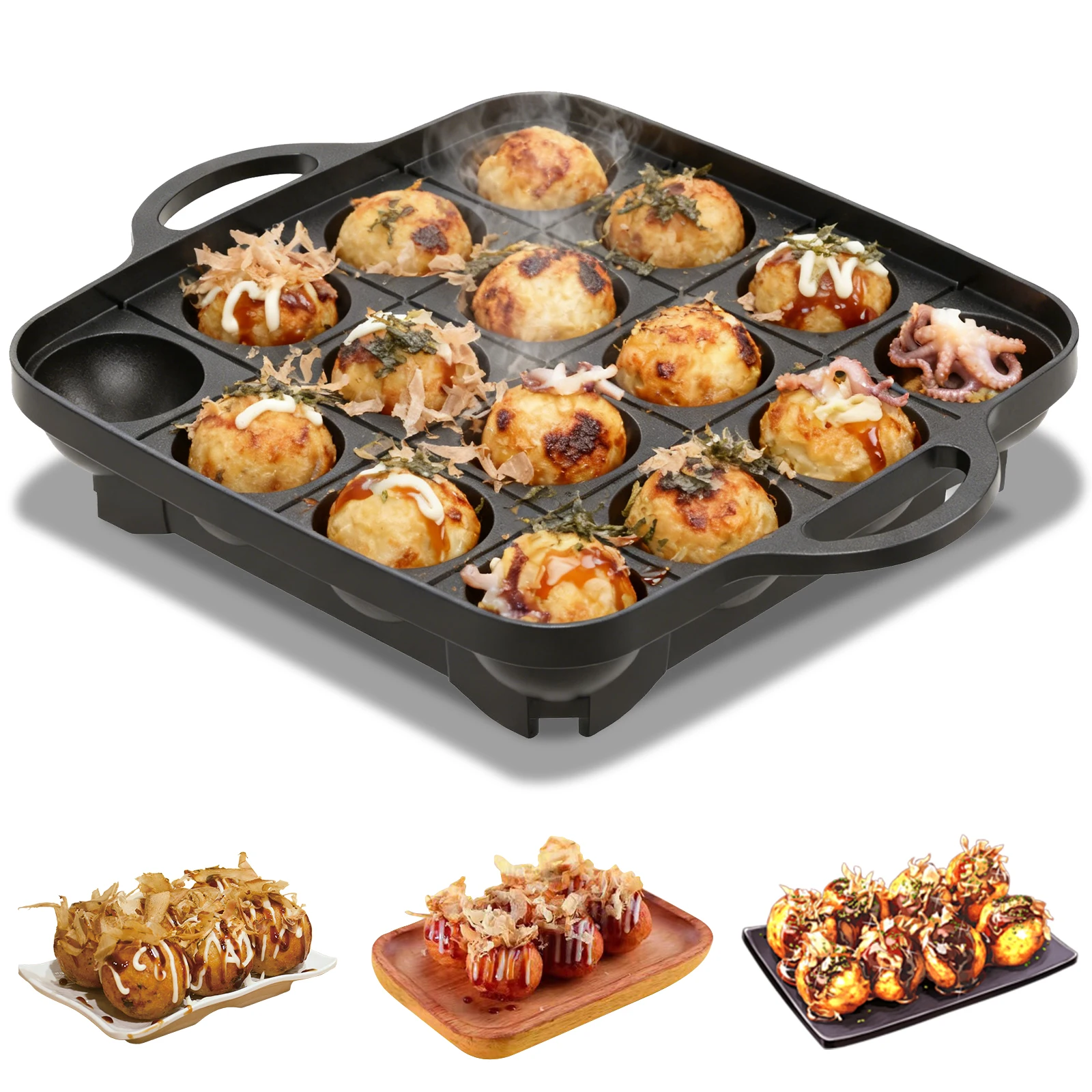 Takoyaki Grill Plate - مقلاة تاكوياكي بـ 16 فتحة مصنوعة