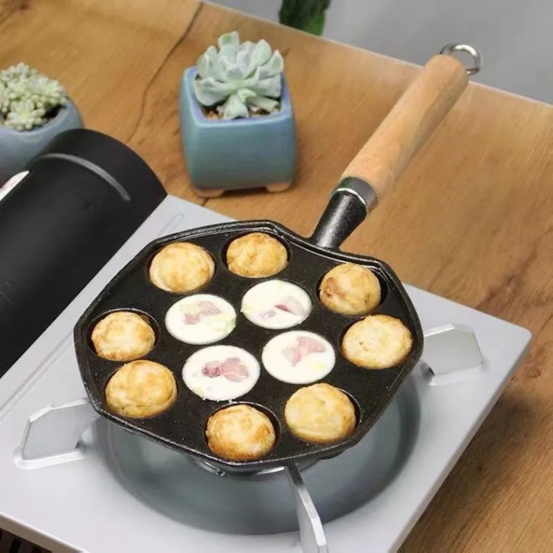 Takoyaki Grill Plate - موقد غاز من الحديد الزهر ،
