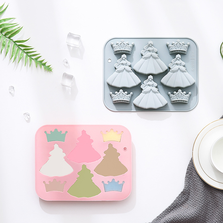 Bunny Cake Mold - 8 حفرة ثلاثية الأبعاد فستان الأميرة