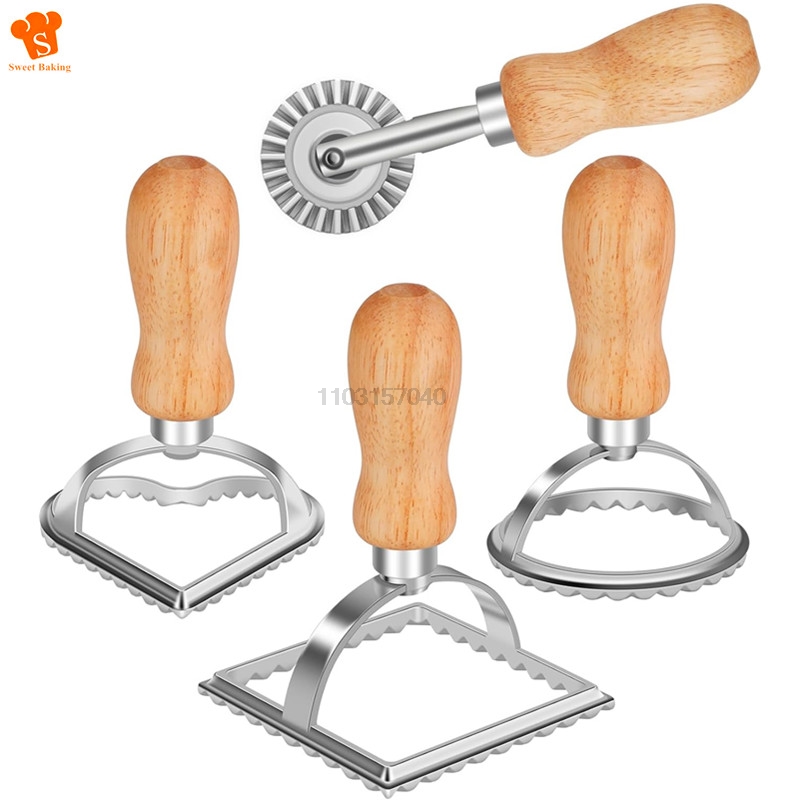 Dumpling Press Set - 3/4 قطعة قوالب المعكرونة اليدوية مجموعة