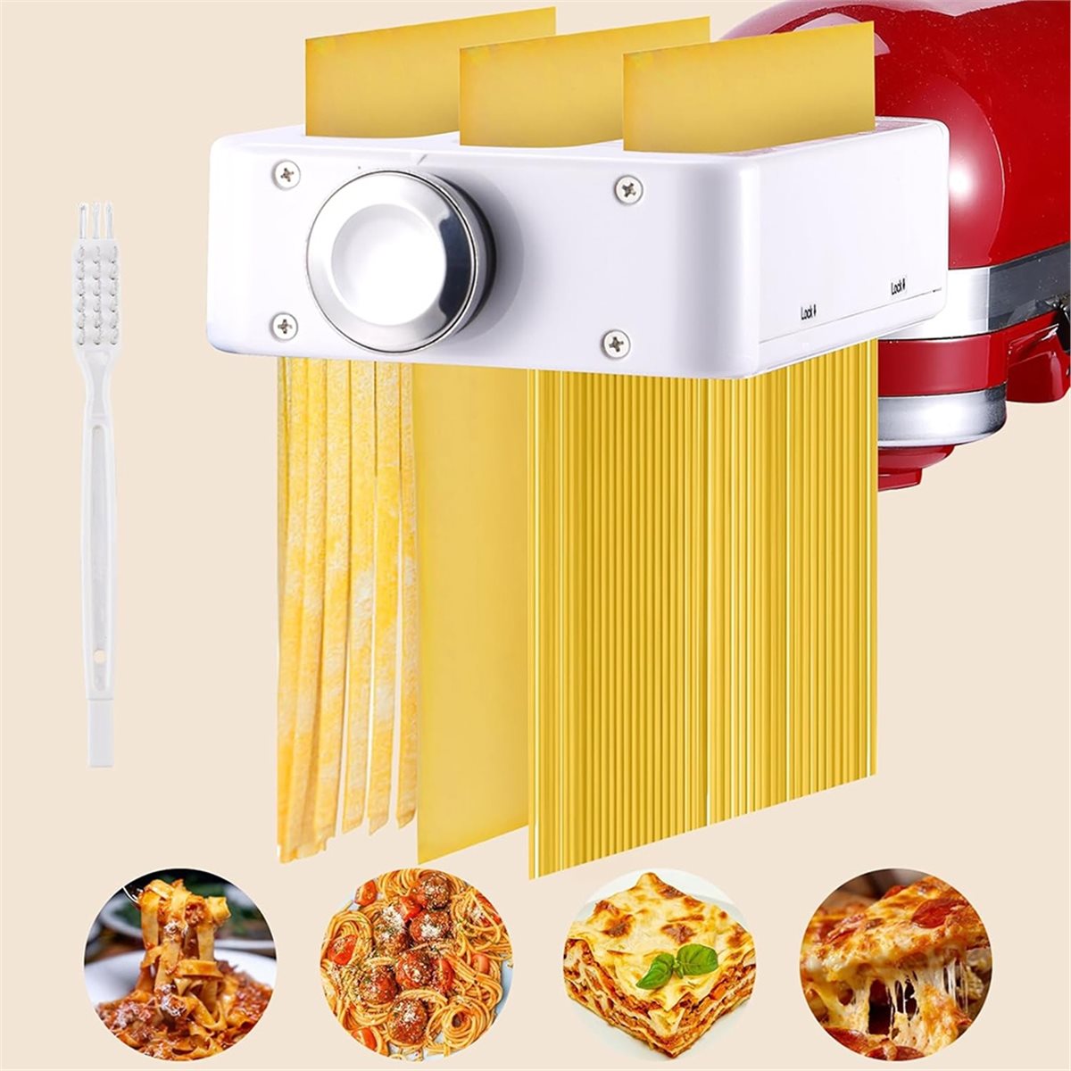 Kitchenaid Mixer Hand Mixer - ملحق صانع المعكرونة 3 في 1