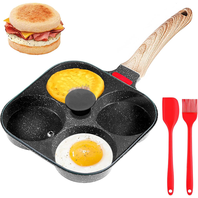 Egg Waffle Pan - مقلاة البيض العميقة مع غطاء 4-كوب