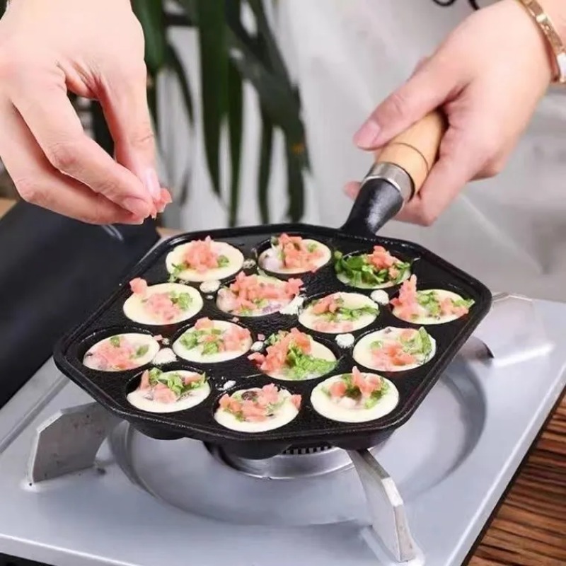 موقد غاز من الحديد الزهر ، مقل - مراجعة Takoyaki Grill Plate وسعره