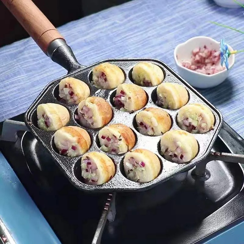 موقد غاز من الحديد الزهر ، مقل - مراجعة Takoyaki Grill Plate وسعره