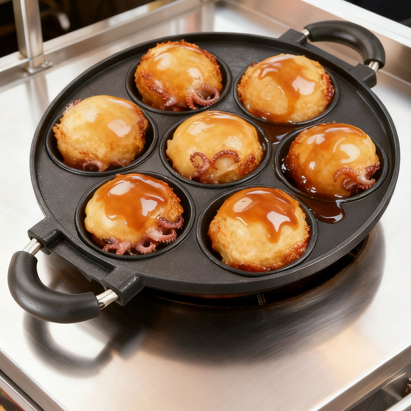 مقلاة كبيرة لصنع كرات الأخطبوط - مراجعة Takoyaki Grill Plate وسعره