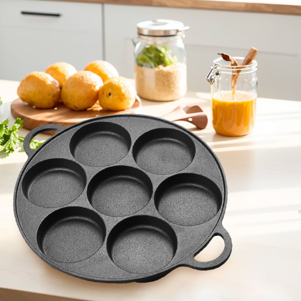 مقلاة حديدية بـ 7 فتحات غير لا - مراجعة Egg Waffle Pan وسعره