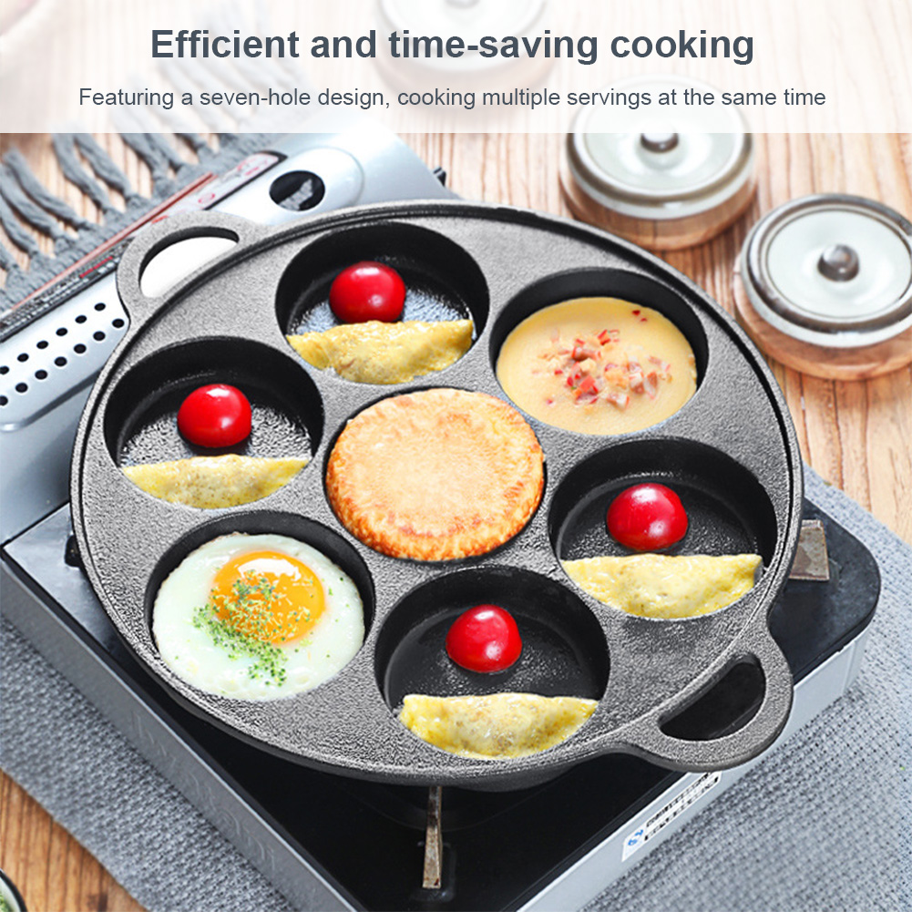 مقلاة حديدية بـ 7 فتحات غير لا - مراجعة Egg Waffle Pan وسعره