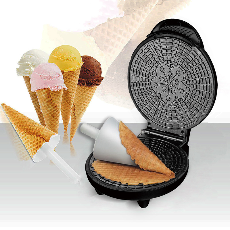الكهربائية المقرمشة البيض صانع - مراجعة Waffle Cone Maker وسعره