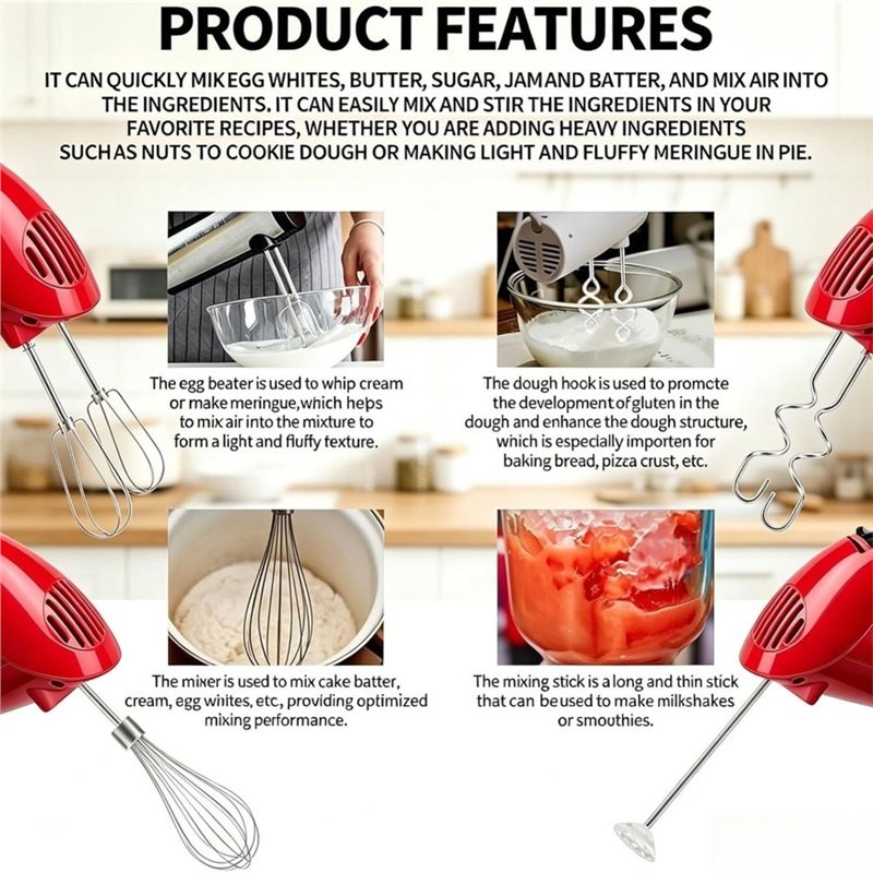ملحقات خلاط اليد AT28 لخلاطات  - مراجعة Kitchenaid Mixer Hand Mixer وسعره