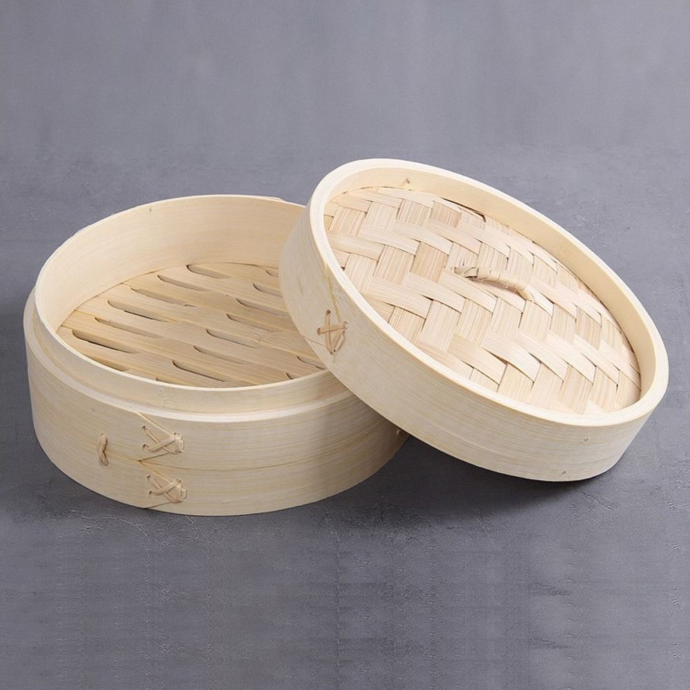 سلة بخار من الخيزران بغطاء ، م - مراجعة Bao Steamer Bamboo وسعره
