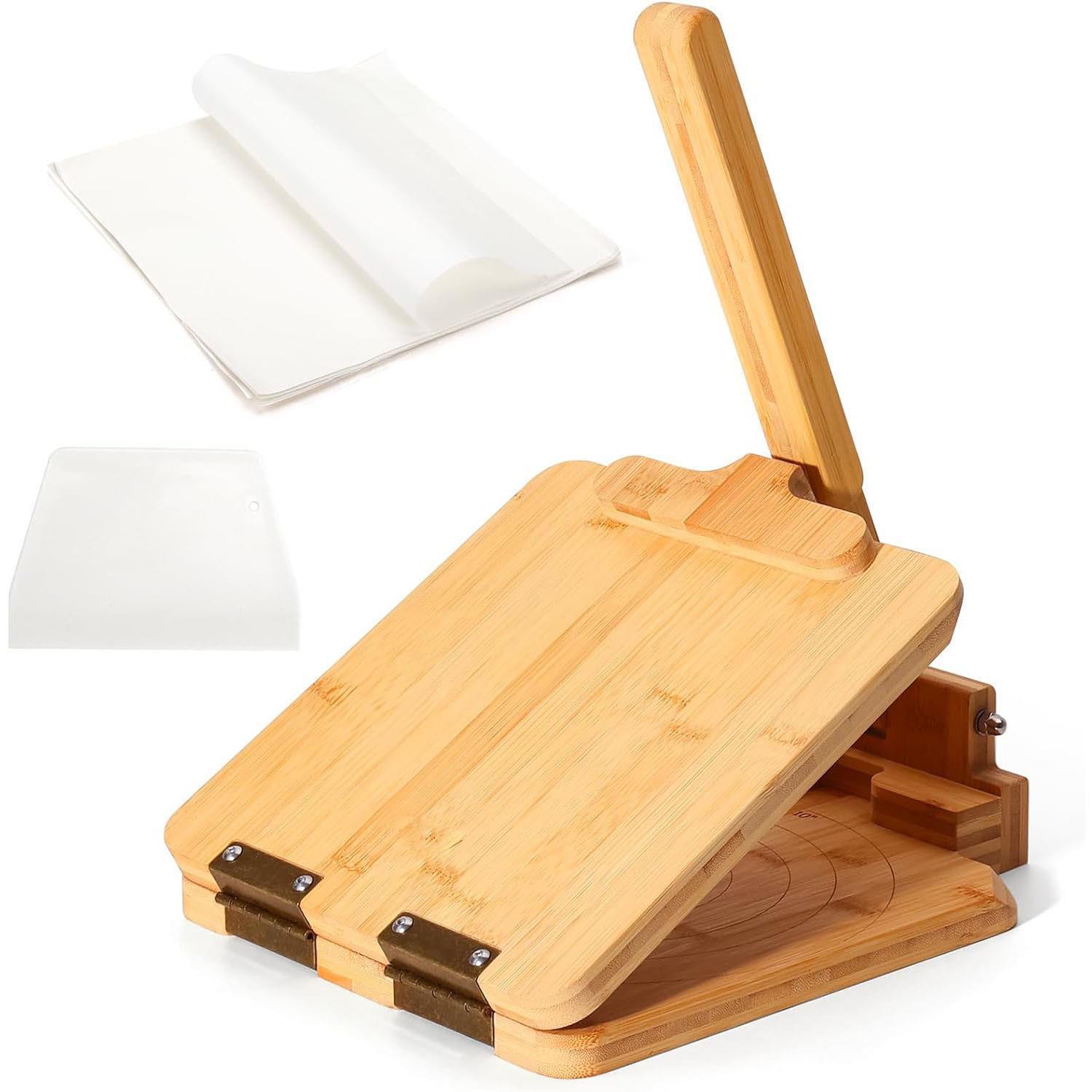 مكبس تورتيلا من الخيزران والخش - مراجعة Dumpling Press Set وسعره