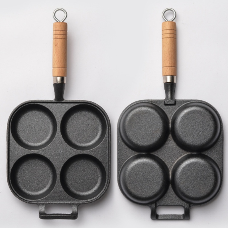 مقلاة بيض من الحديد الزهر بفتح - مراجعة Egg Waffle Pan وسعره