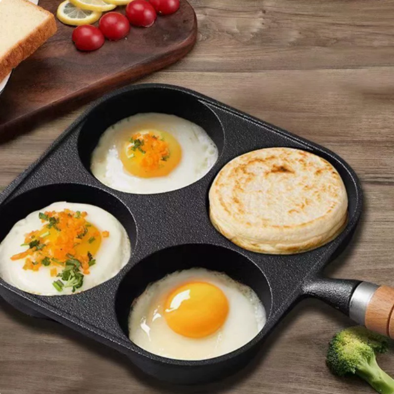 مقلاة بيض من الحديد الزهر بفتح - مراجعة Egg Waffle Pan وسعره