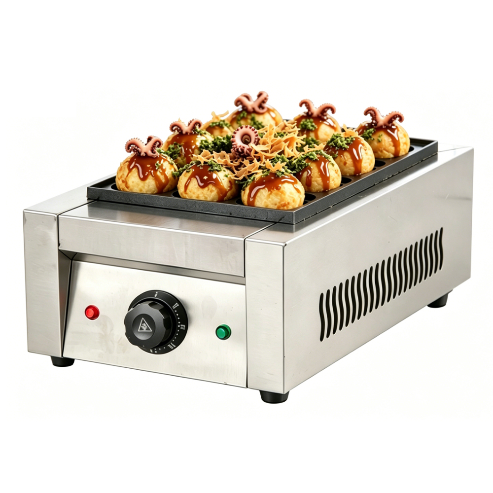 ماكينة تاكوياكي كهربائية تجاري - مراجعة Takoyaki Grill Plate وسعره