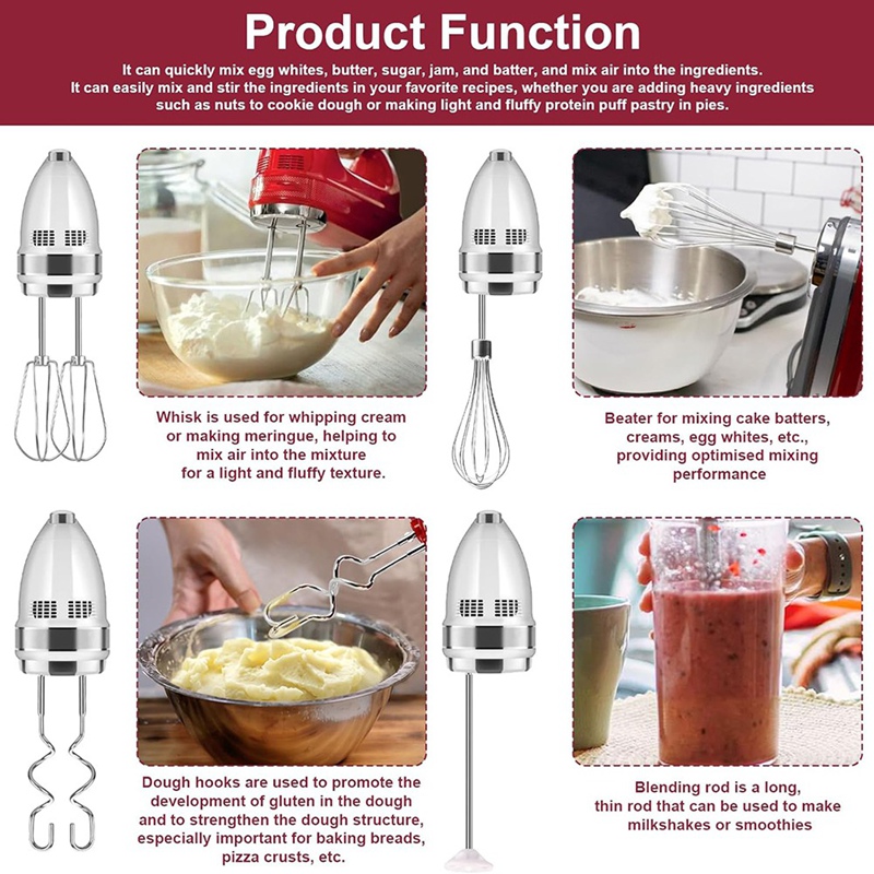 ملحقات خلاط يدوي من ABKO، خفق، - مراجعة Kitchenaid Mixer Hand Mixer وسعره
