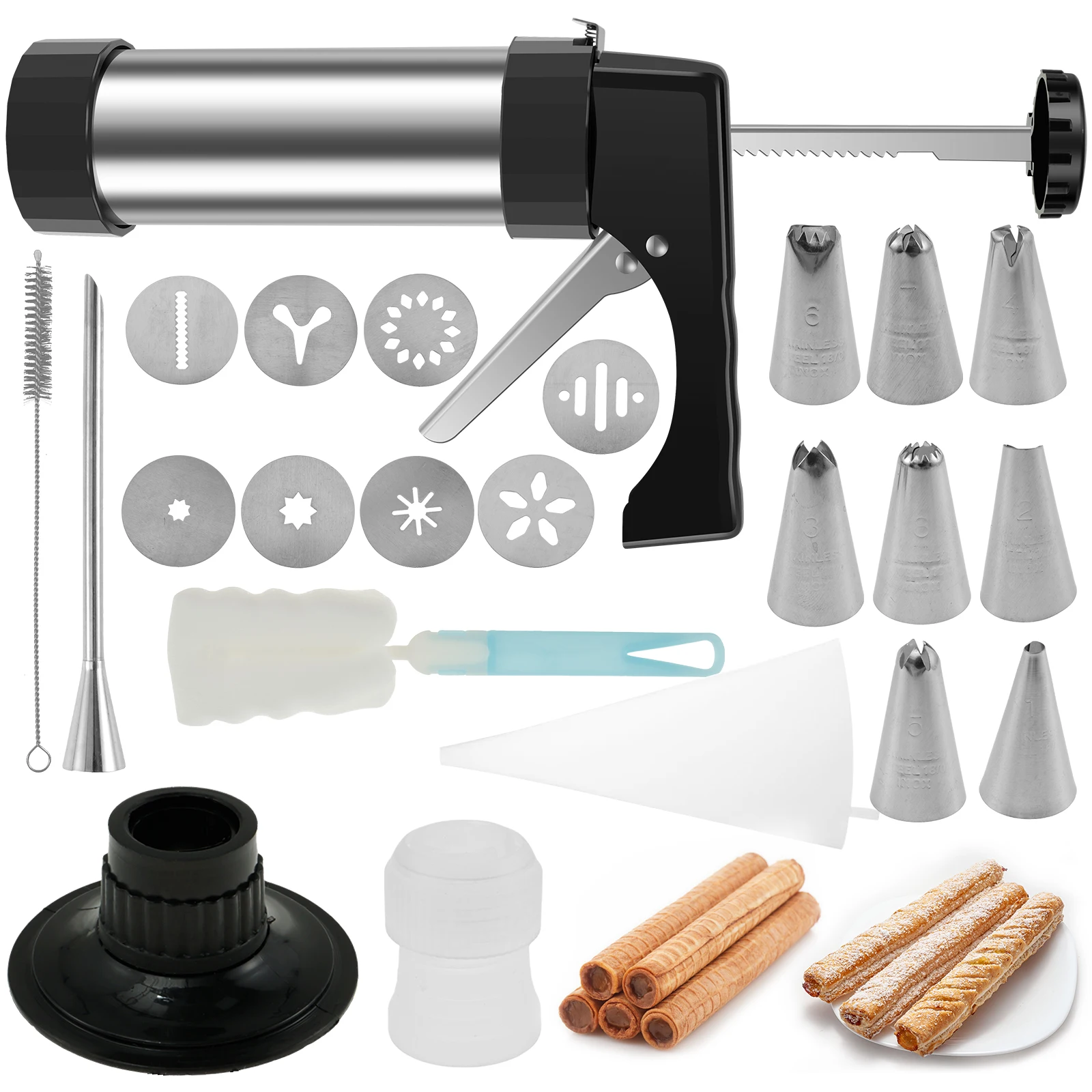 Churro صانع آلة الفولاذ المقاو - مراجعة Churros Maker Gun وسعره