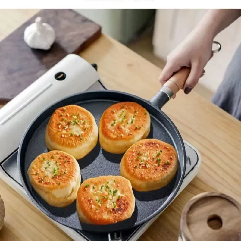 مقلاة حديدية مقاس 20 سم بمقبض  - مراجعة Egg Waffle Pan وسعره